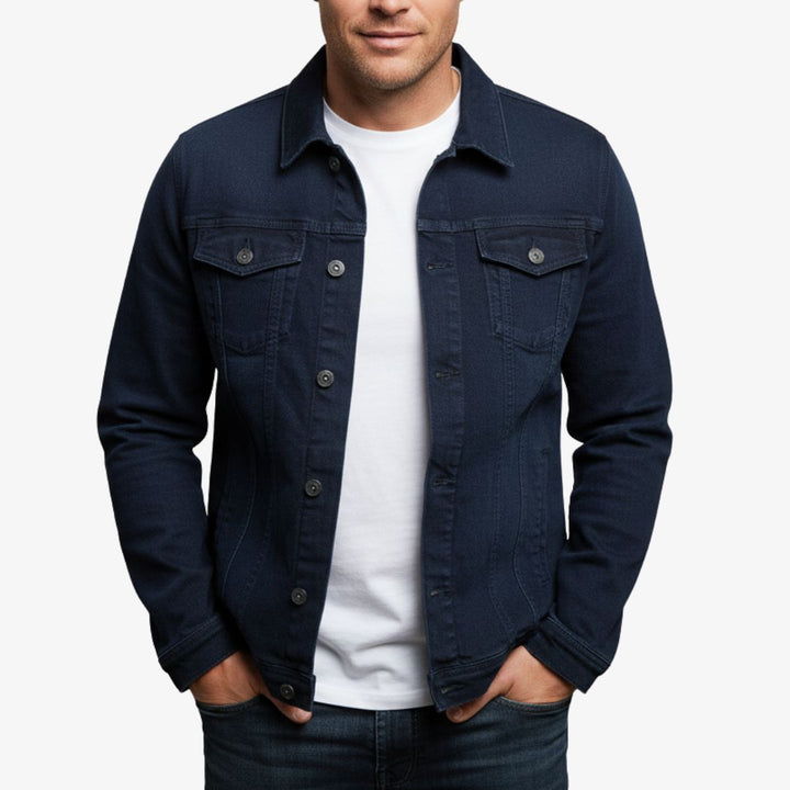 Jeansjacke für Herren – Klassische, gefütterte Denim Jacke für den Lagenlook