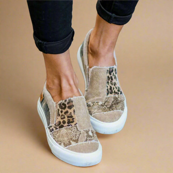 Jenny Stoffschuhe - Bequeme Canvas Halbschuhe mit Druck