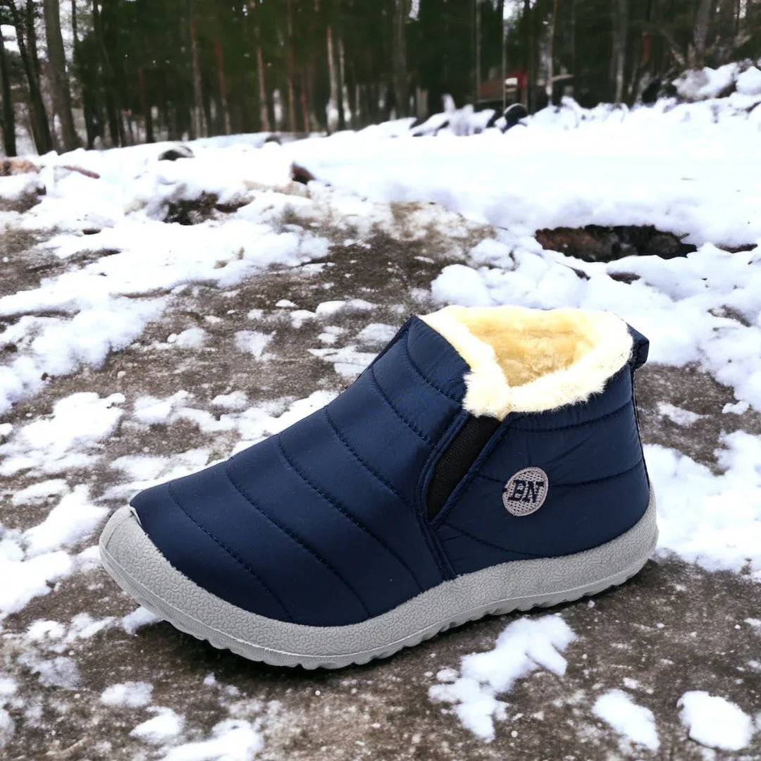 Gefütterte Winterschuhe für Damen - Wasserabweisende Schlupf-Stiefeletten mit rutschfester Sohle