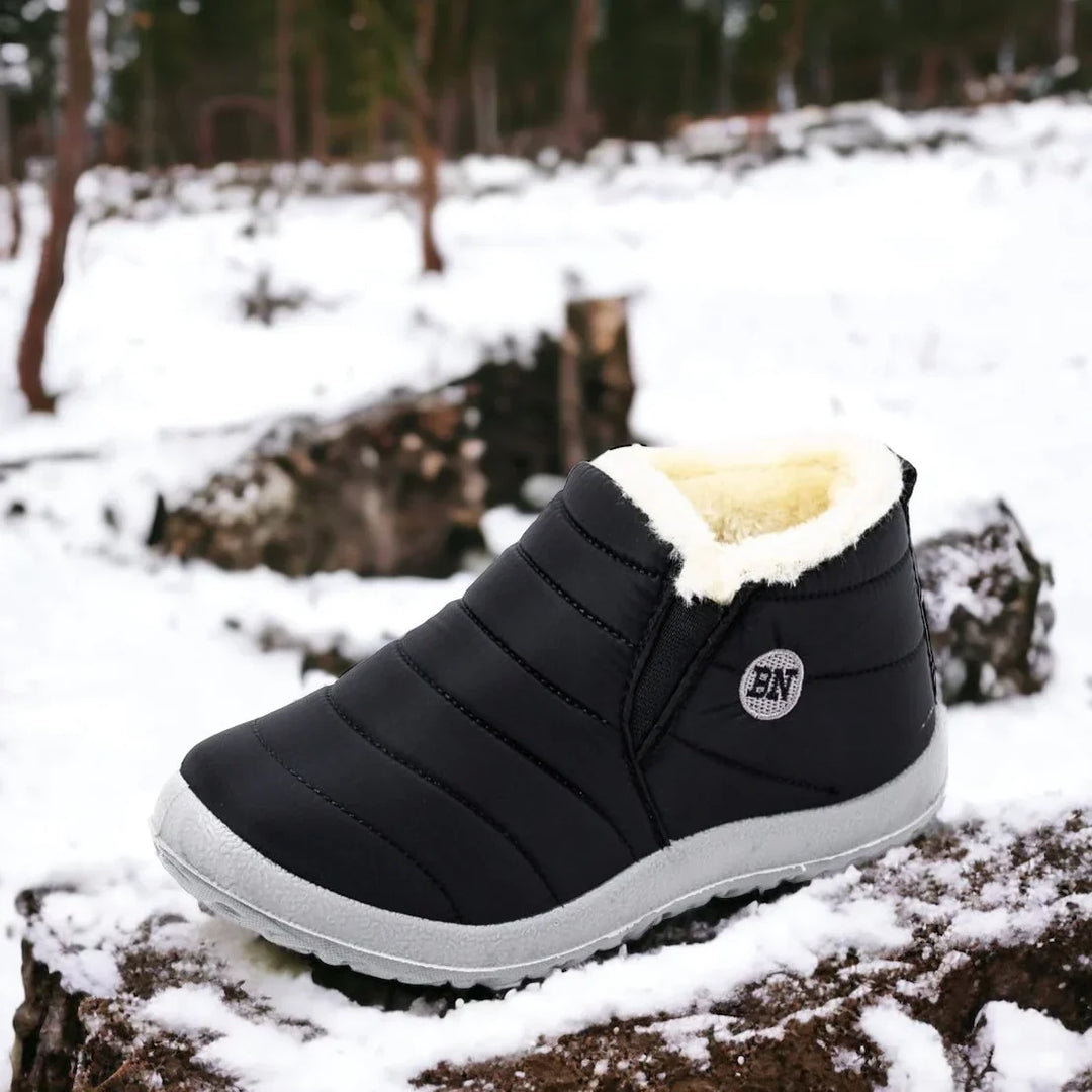 Gefütterte Winterschuhe für Damen - Wasserabweisende Schlupf-Stiefeletten mit rutschfester Sohle
