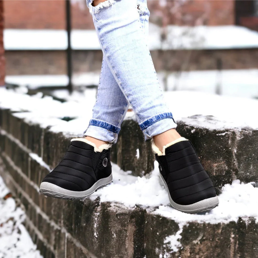 Gefütterte Winterschuhe für Damen - Wasserabweisende Schlupf-Stiefeletten mit rutschfester Sohle