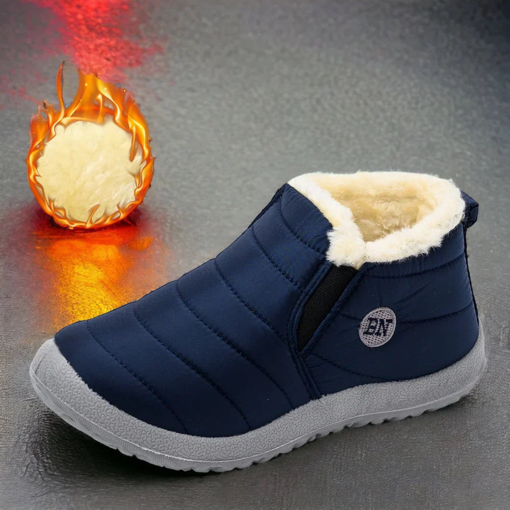 Gefütterte Winterschuhe für Damen - Wasserabweisende Schlupf-Stiefeletten mit rutschfester Sohle