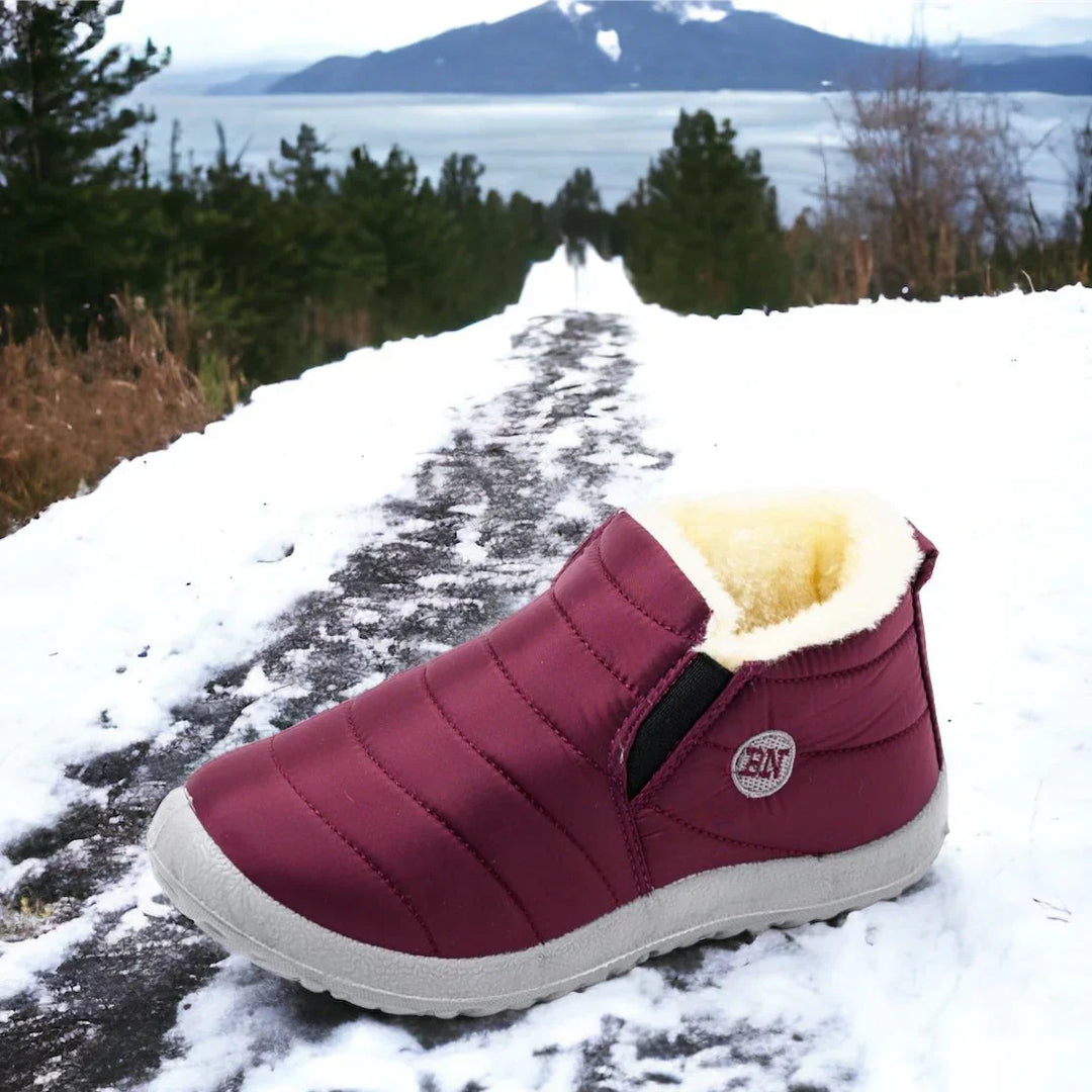 Gefütterte Winterschuhe für Damen - Wasserabweisende Schlupf-Stiefeletten mit rutschfester Sohle