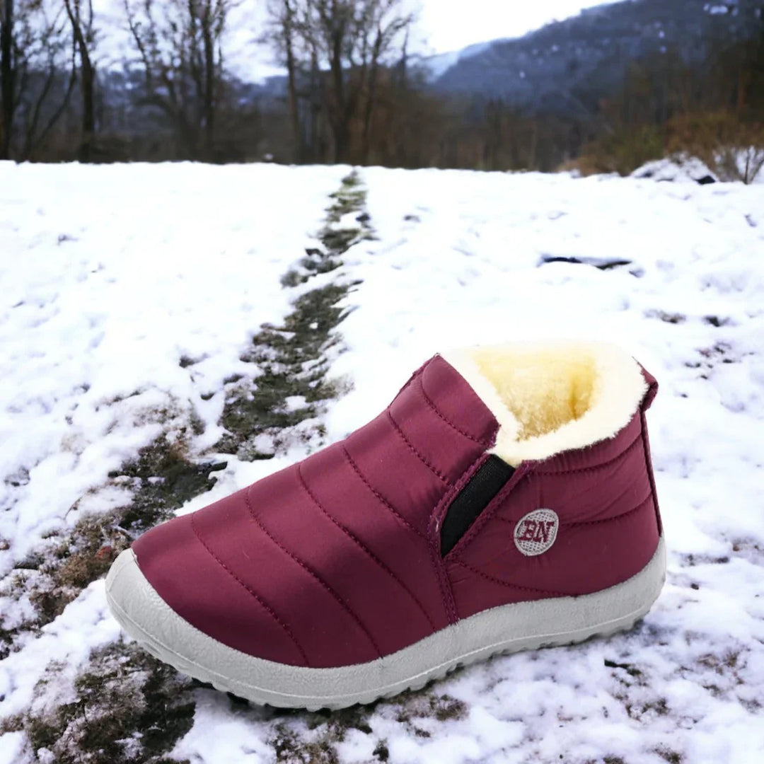 Gefütterte Winterschuhe für Damen - Wasserabweisende Schlupf-Stiefeletten mit rutschfester Sohle