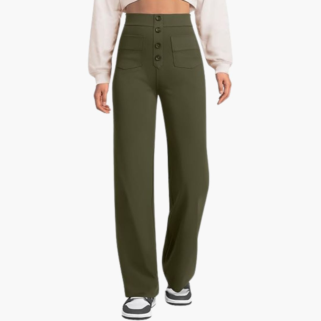 ComfyFit Hose - Bequeme Stretch Stoffhose mit Bauch-weg Effekt