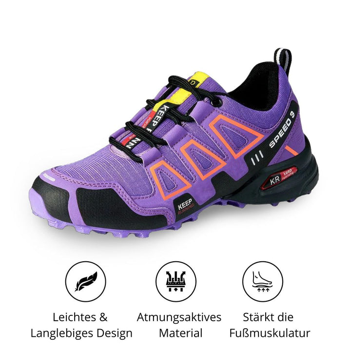 Speed V3 Wanderschuhe - Bequeme Trekkingschuhe mit Ortho Sohle für Damen