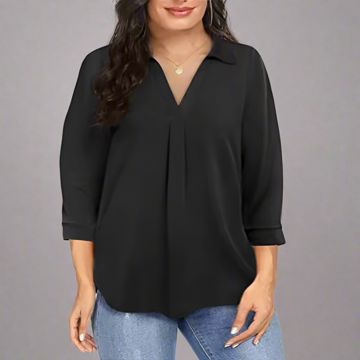 Plus Size Tunika V-Ausschnitt
