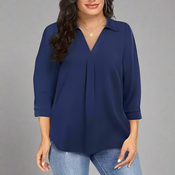 Plus Size Tunika V-Ausschnitt