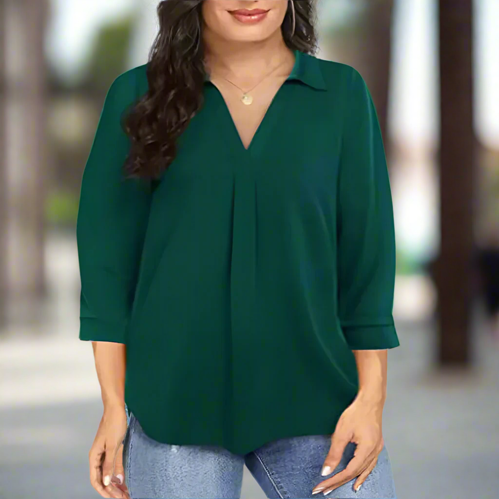 Plus Size Tunika V-Ausschnitt