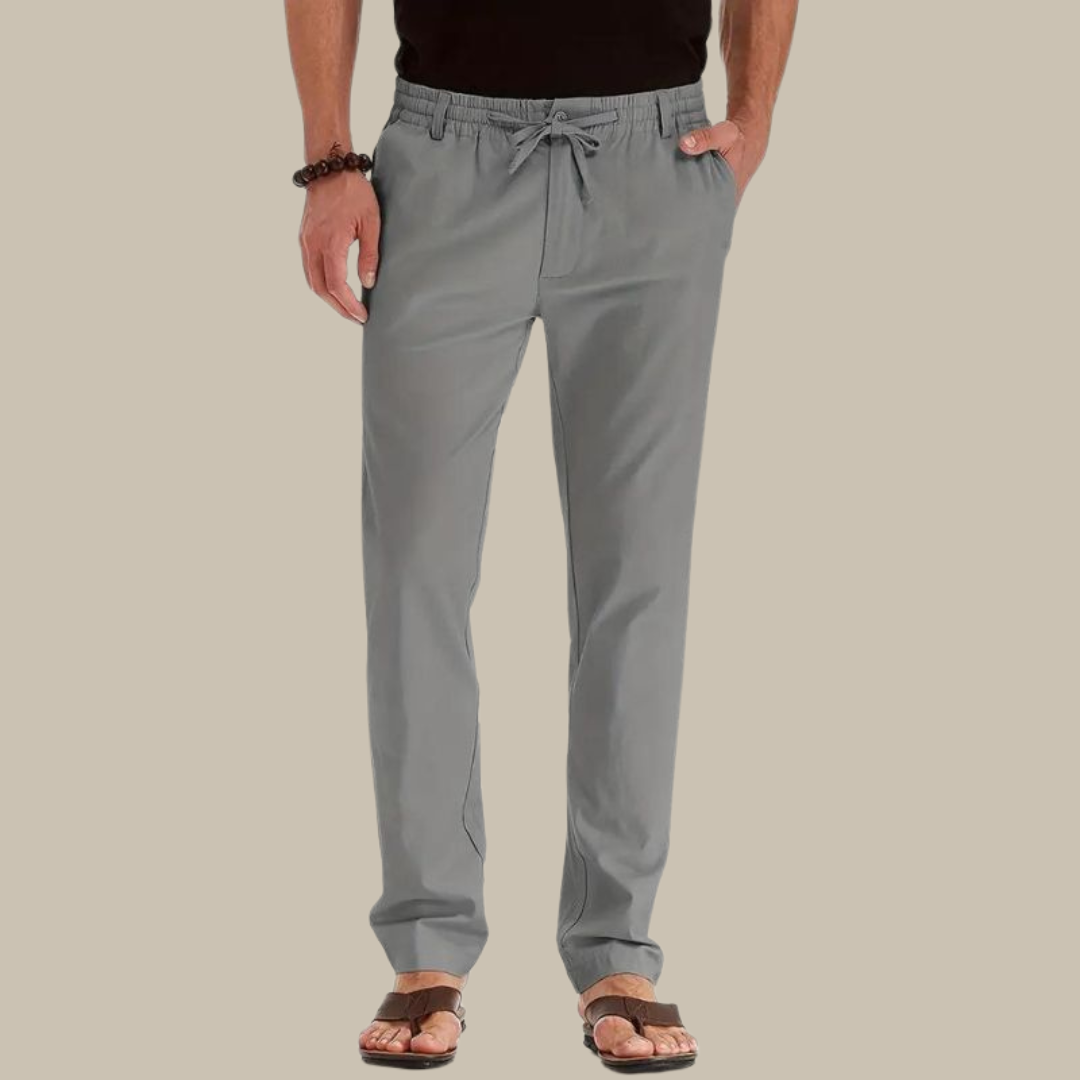 RUGO Hose | Lässige locker sitzende Sommerhose mit elastischem Bund für Herren