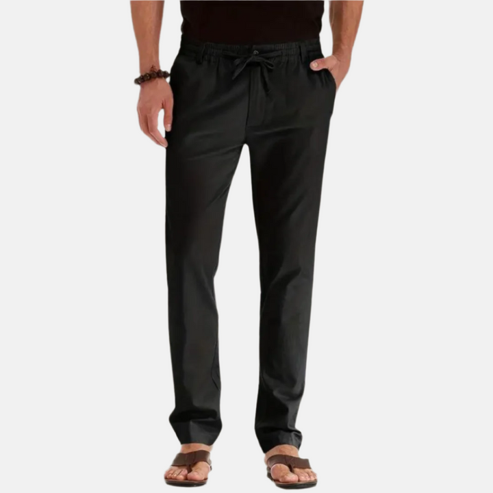 RUGO Hose | Lässige locker sitzende Sommerhose mit elastischem Bund für Herren