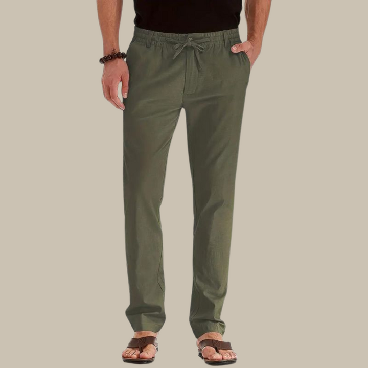 RUGO Hose | Lässige locker sitzende Sommerhose mit elastischem Bund für Herren