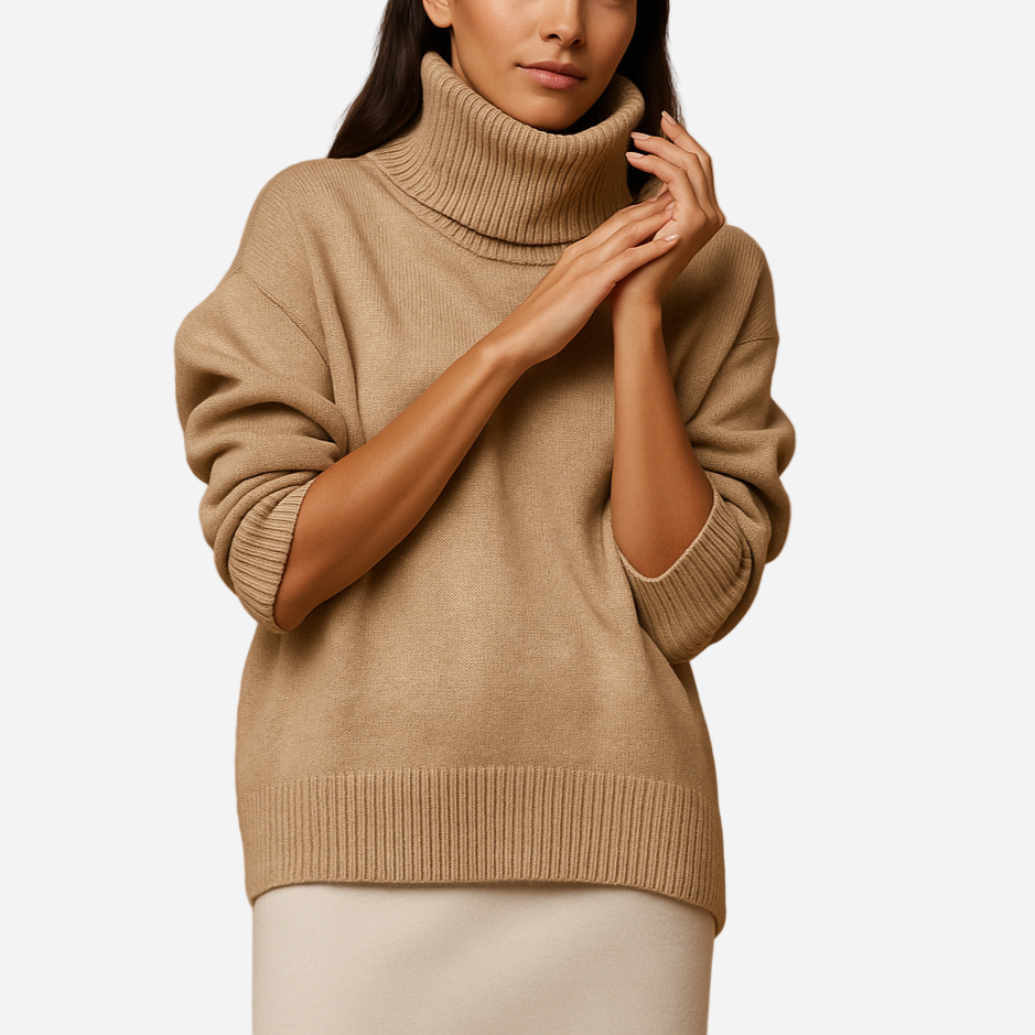 Rollkragenpullover für Damen - Oversized & Figurschmeichelnd für den Winter