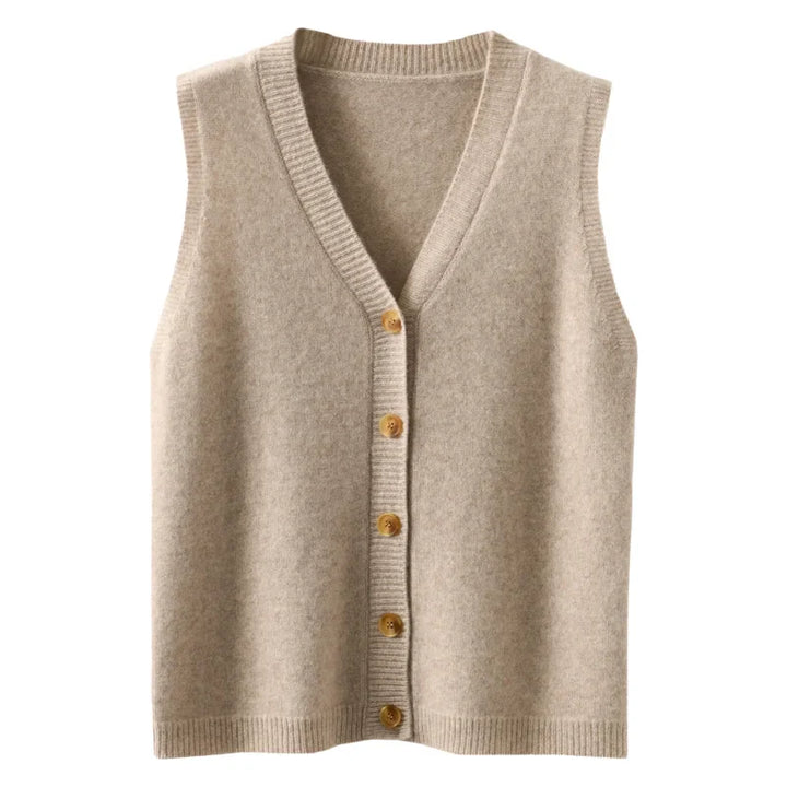 Strickweste für den Herbst - Vintage ärmellose Strickweste für Damen