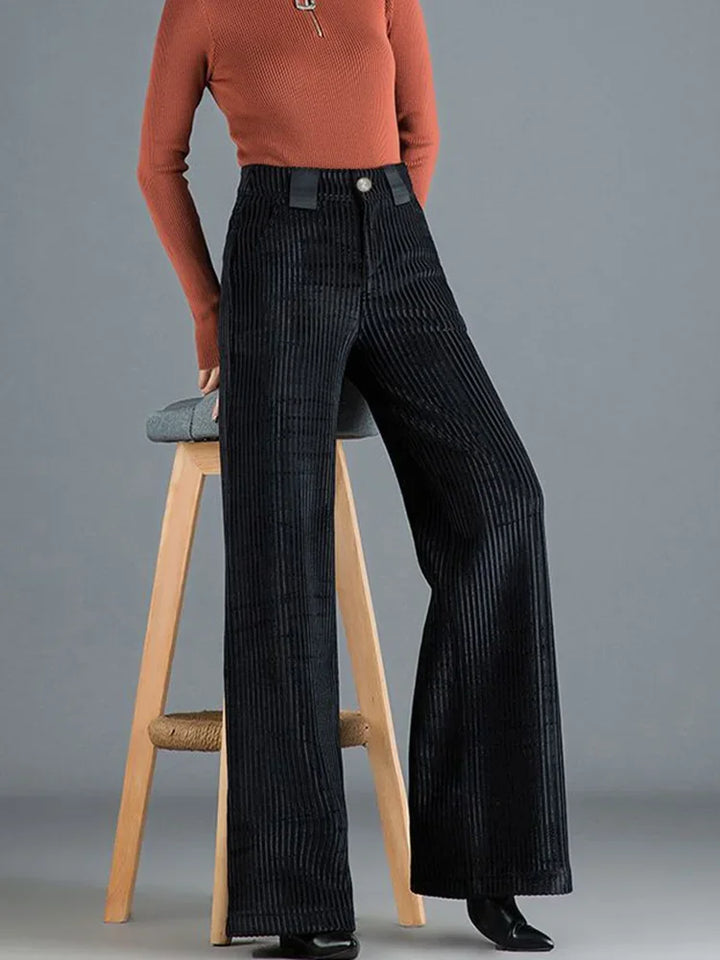 Palazzo Hose - Bequeme Cordhose mit Gummiband für Sommer