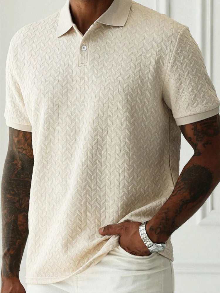 Poloshirt für Herren - Luxus Poloshirt mit Struktur
