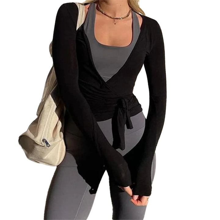 Pilates Cardigan - Sport Wickel-Top für Yoga & Fitness