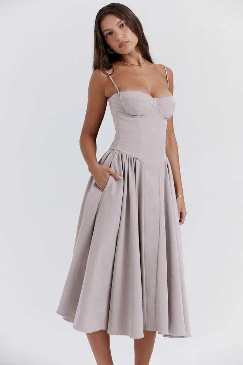 Abendkleid für Damen - Elegantes Corsagenkleid für Hochzeiten und Partys
