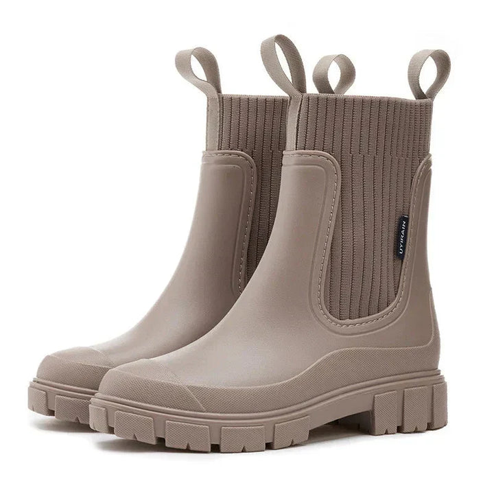 Regenstiefel für den Herbst - Stylische Warme Wasserdichte Gummistiefel mit Komfort für Damen