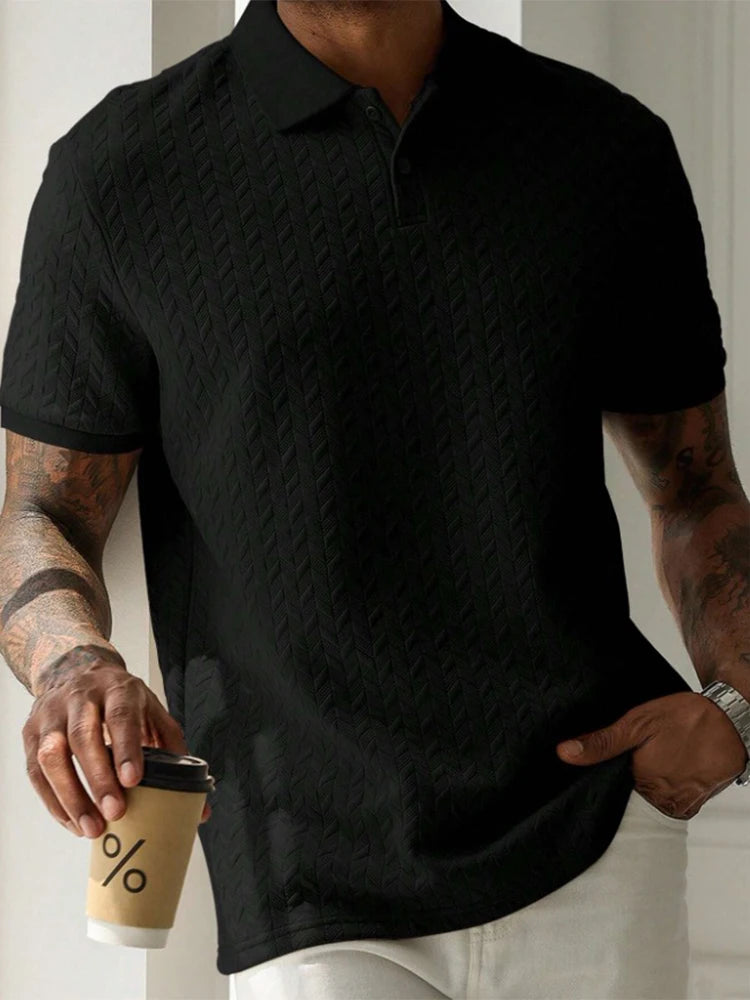 Poloshirt für Herren - Luxus Poloshirt mit Struktur