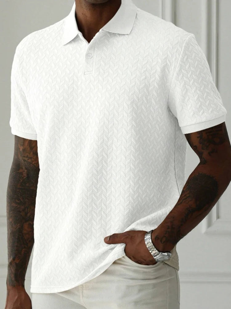 Poloshirt für Herren - Luxus Poloshirt mit Struktur