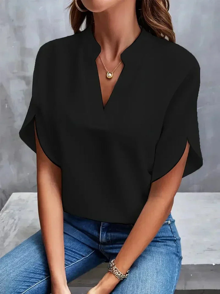 Bluse für Damen - Elegante Oberteile mit kurzen Ärmeln für Sommer