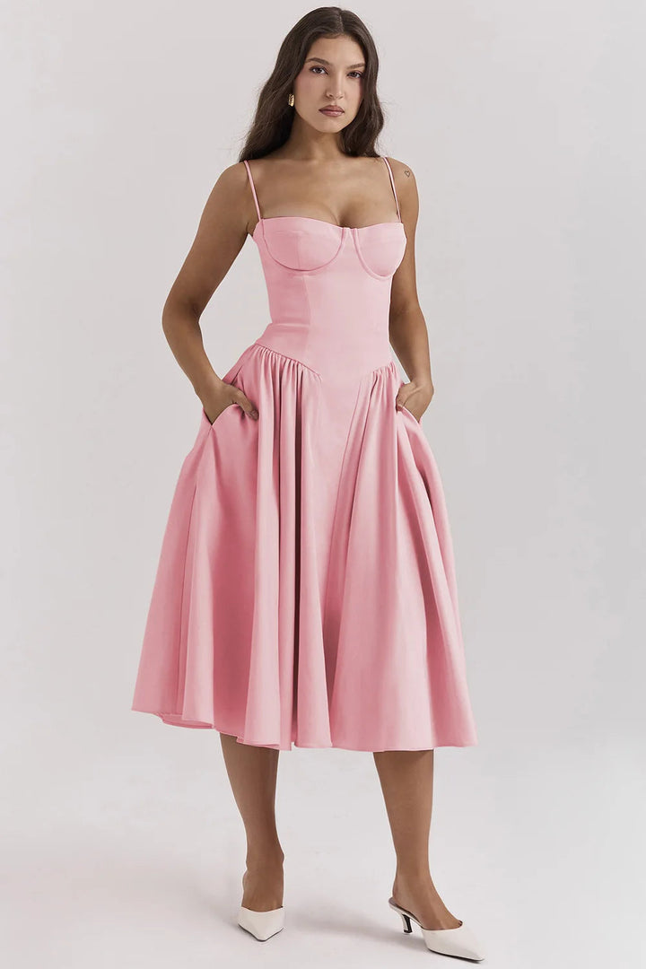 Abendkleid für Damen - Elegantes Corsagenkleid für Hochzeiten und Partys