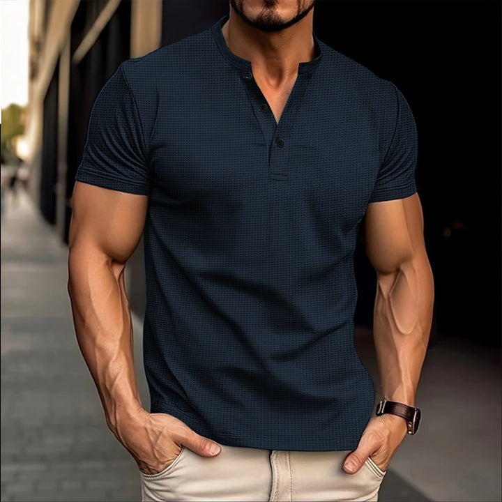 Henley T-shirt für Herren -  Elegantes T-shirt für den Sommer