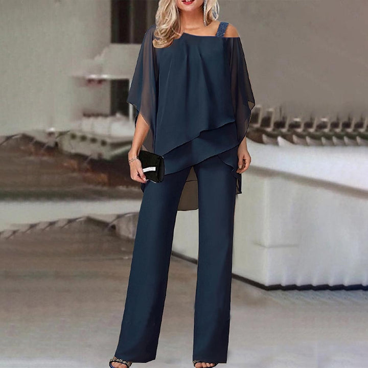 Zweiteiler - Elegantes Twin-Set mit Blusenshirt und Sommerhose