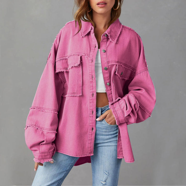 Jeansjacke für den Herbst - Trendy Oversized Übergangsjacke für Damen