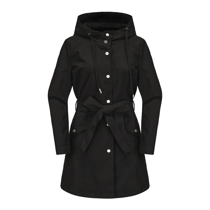 Carmen Regenjacke -  Wasserfeste Lange Damen Jacke mit Kapuze