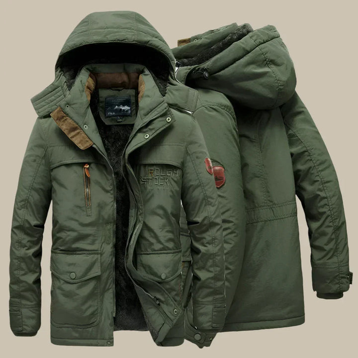 Jacob Parka | Lange wasserdichte Parka-Winterjacke für Herren mit Fleece-Futter