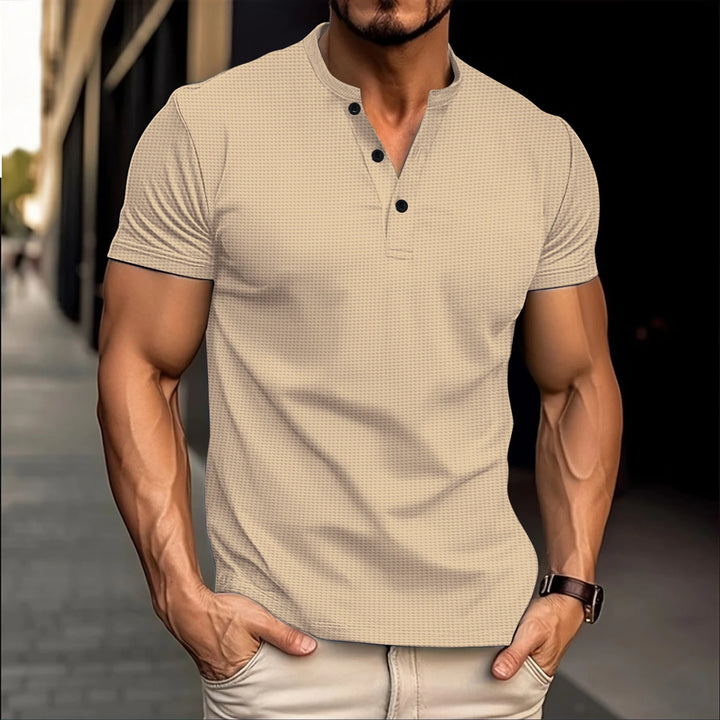 Henley T-shirt für Herren -  Elegantes T-shirt für den Sommer