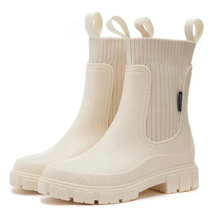 Regenstiefel für den Herbst - Stylische Warme Wasserdichte Gummistiefel mit Komfort für Damen