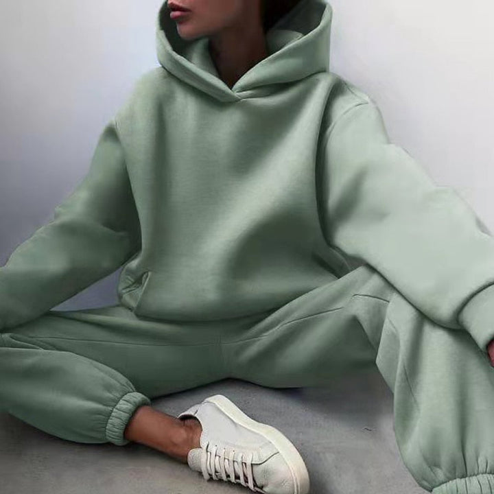 Loscini Loungeweat Set | Zweiteiler-set mit Hoodie und Jogger Für Damen