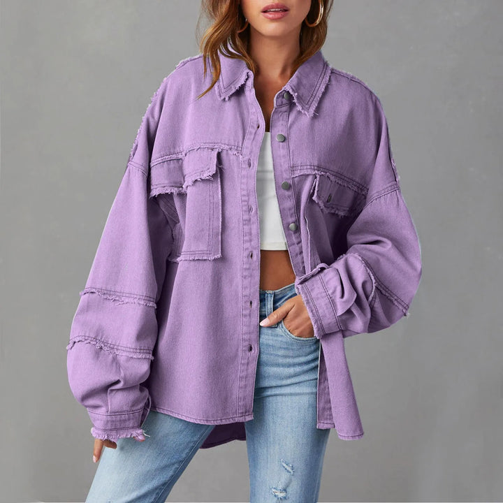 Jeansjacke für den Herbst - Trendy Oversized Übergangsjacke für Damen