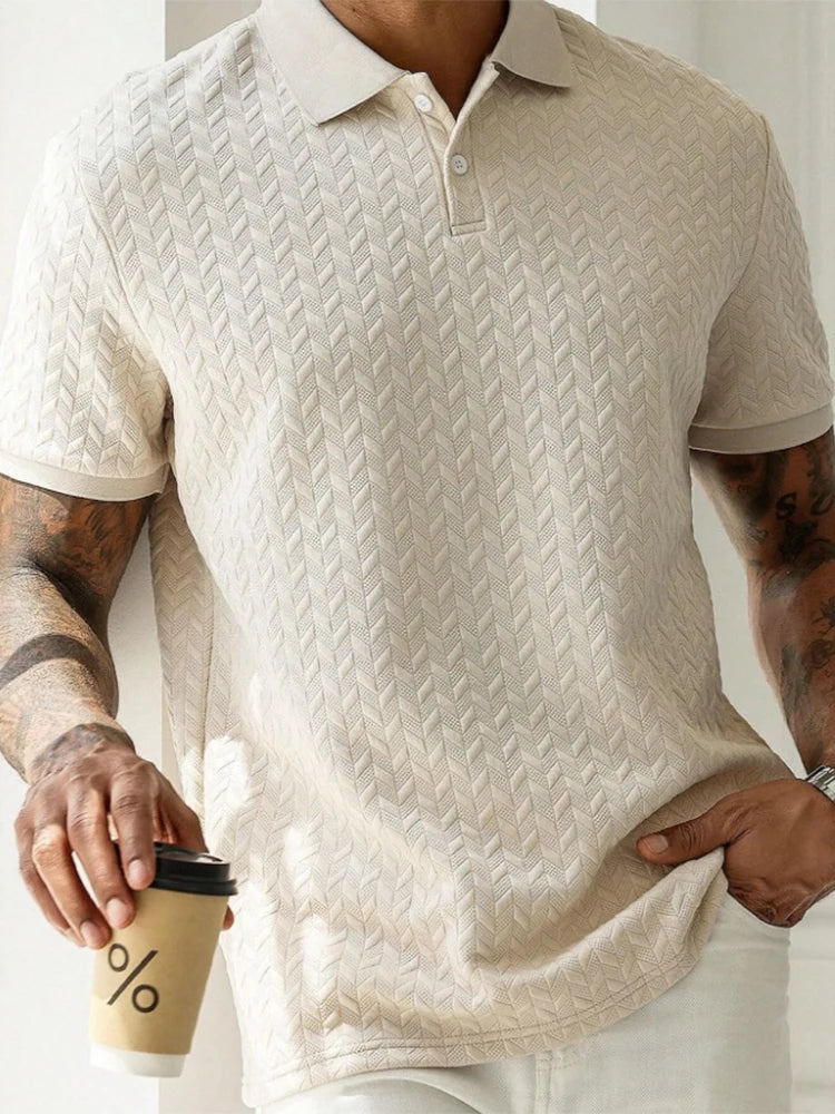 Poloshirt für Herren - Luxus Poloshirt mit Struktur
