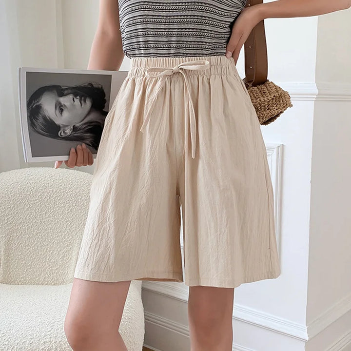 Shorts für Damen - Bequeme Kurze Hose Mit Kordelzug für Sommer