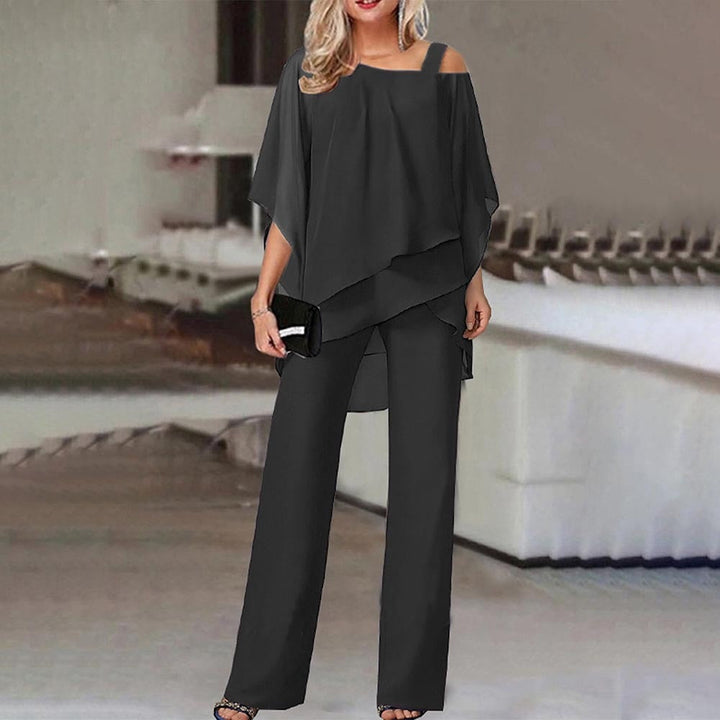 Zweiteiler - Elegantes Twin-Set mit Blusenshirt und Sommerhose