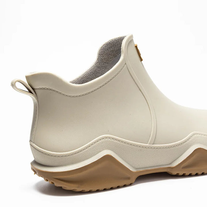 Regenstiefel für den Herbst - Wasserdichte Halbhohe Gummistiefel mit rutschfester Sohle für Damen