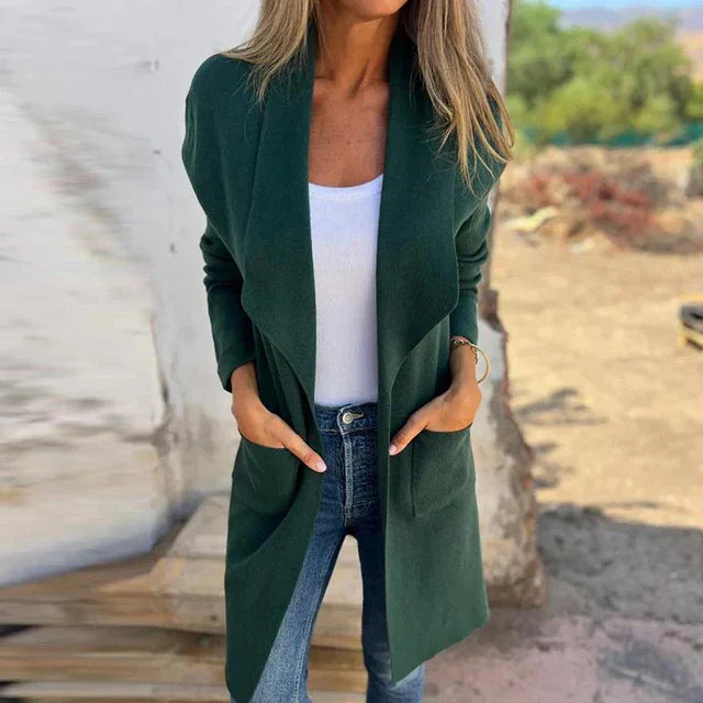 Strickjacke für Damen - Eleganter Übergangsjacke mit Taschen