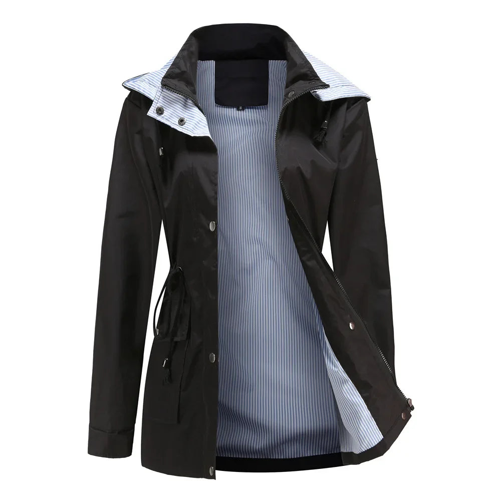 North Regenjacke | Leichte Damen Jacke mit Kapuze Windbreaker