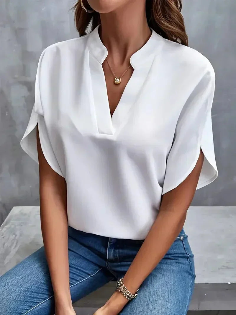 Bluse für Damen - Elegante Oberteile mit kurzen Ärmeln für Sommer