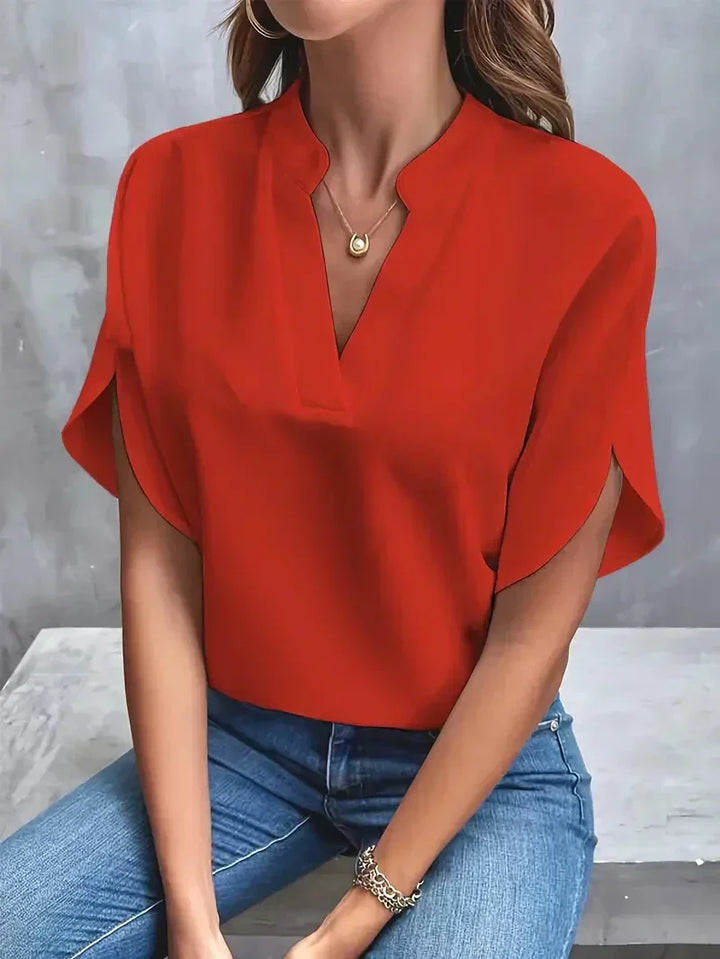 Bluse für Damen - Elegante Oberteile mit kurzen Ärmeln für Sommer