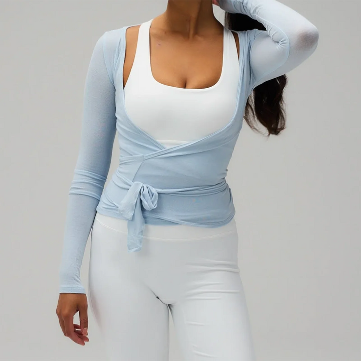 Pilates Cardigan - Sport Wickel-Top für Yoga & Fitness
