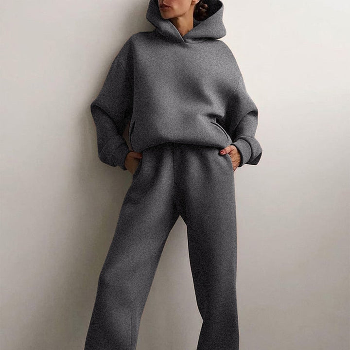 Loscini Loungeweat Set | Zweiteiler-set mit Hoodie und Jogger Für Damen