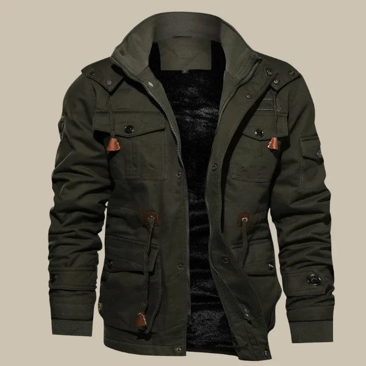 Iron Winterjacke Herren | Wattierte wasserdichte Winterjacke mit Kragen