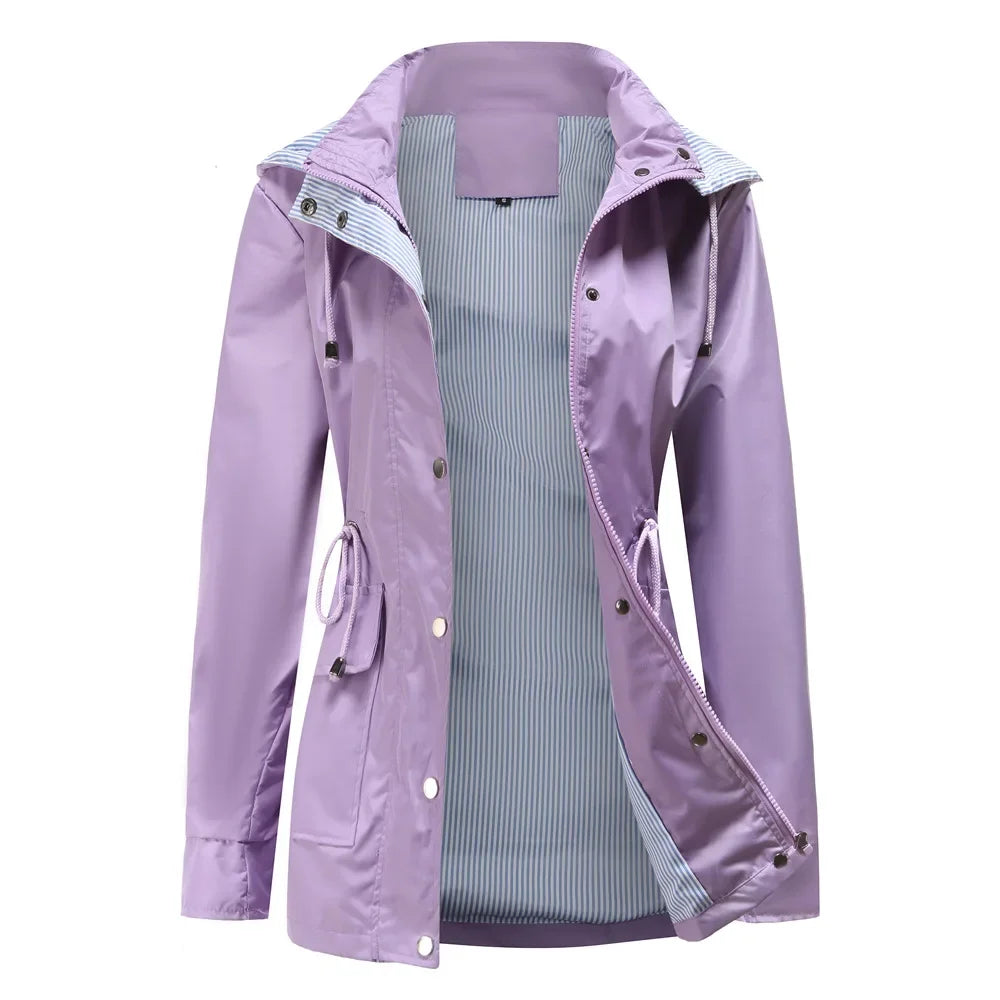 North Regenjacke | Leichte Damen Jacke mit Kapuze Windbreaker
