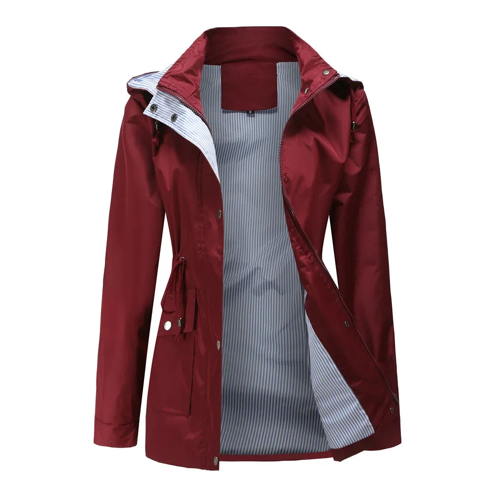 North Regenjacke | Leichte Damen Jacke mit Kapuze Windbreaker