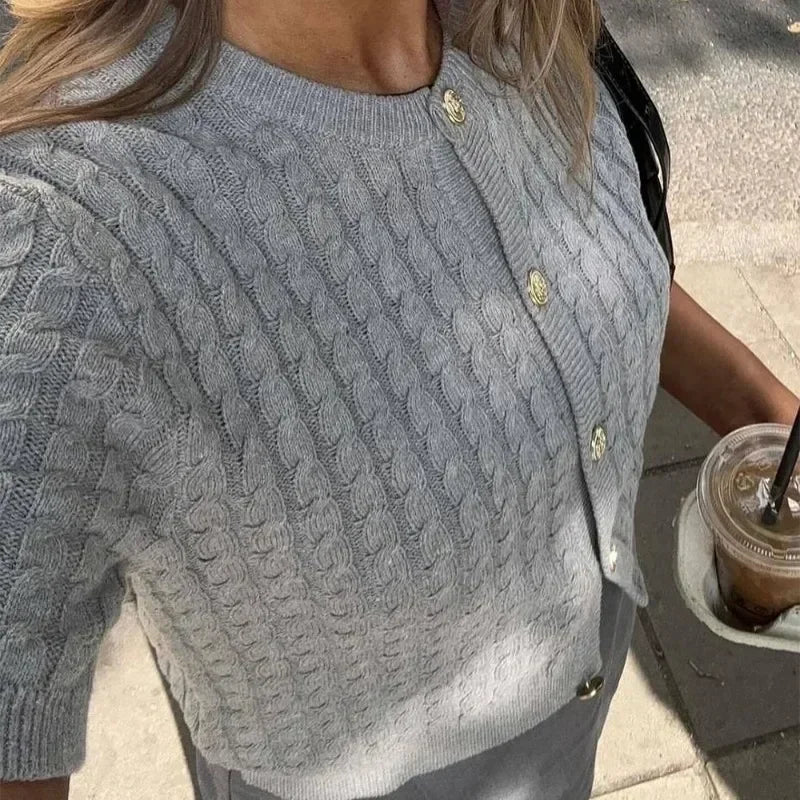 Strickweste für den Herbst - Elegante ärmellose Cardigan mit Knöpfen für Damen